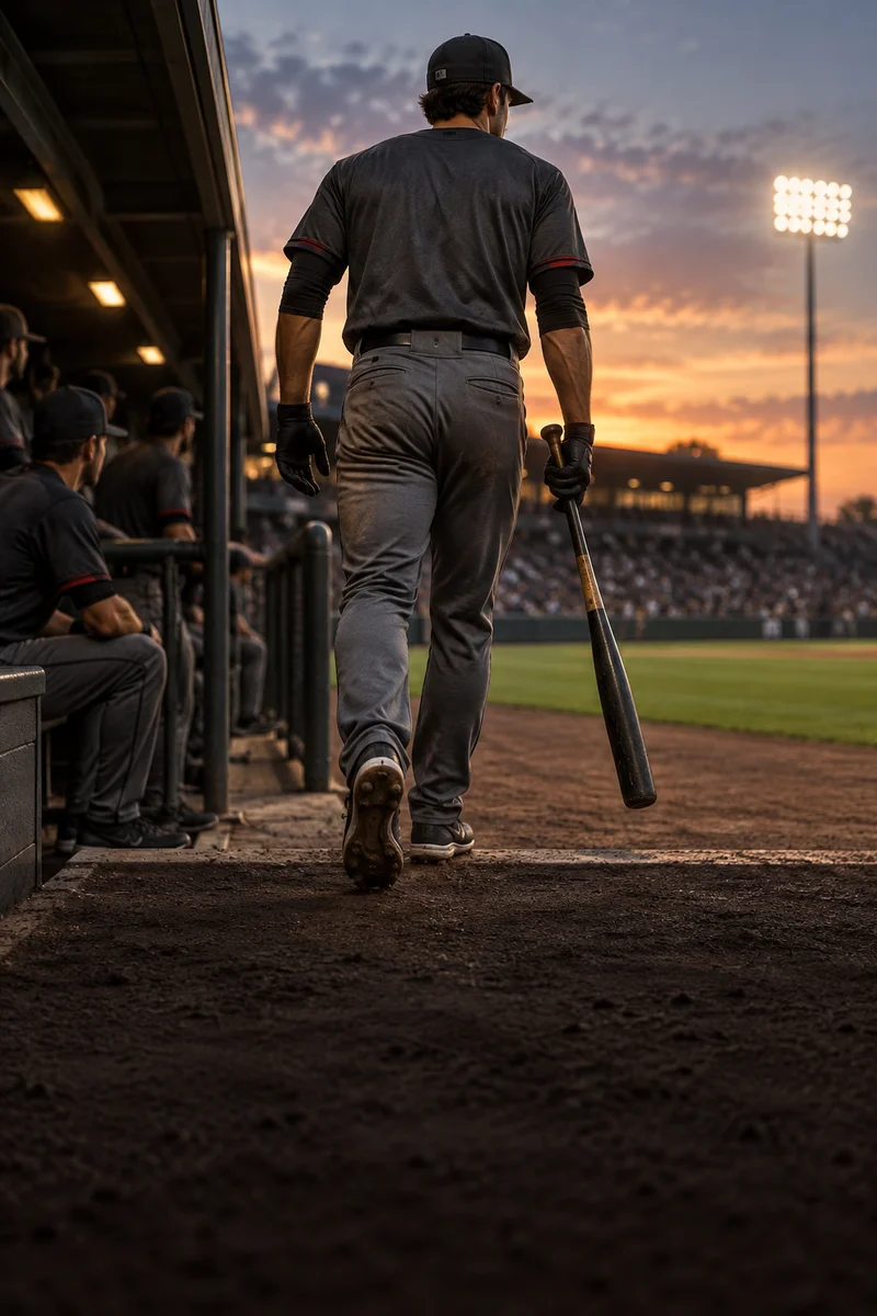 baseball player preparing for the game